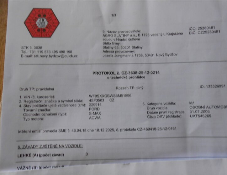 Ford S-MAX Kombi 2,0 l 107 kw