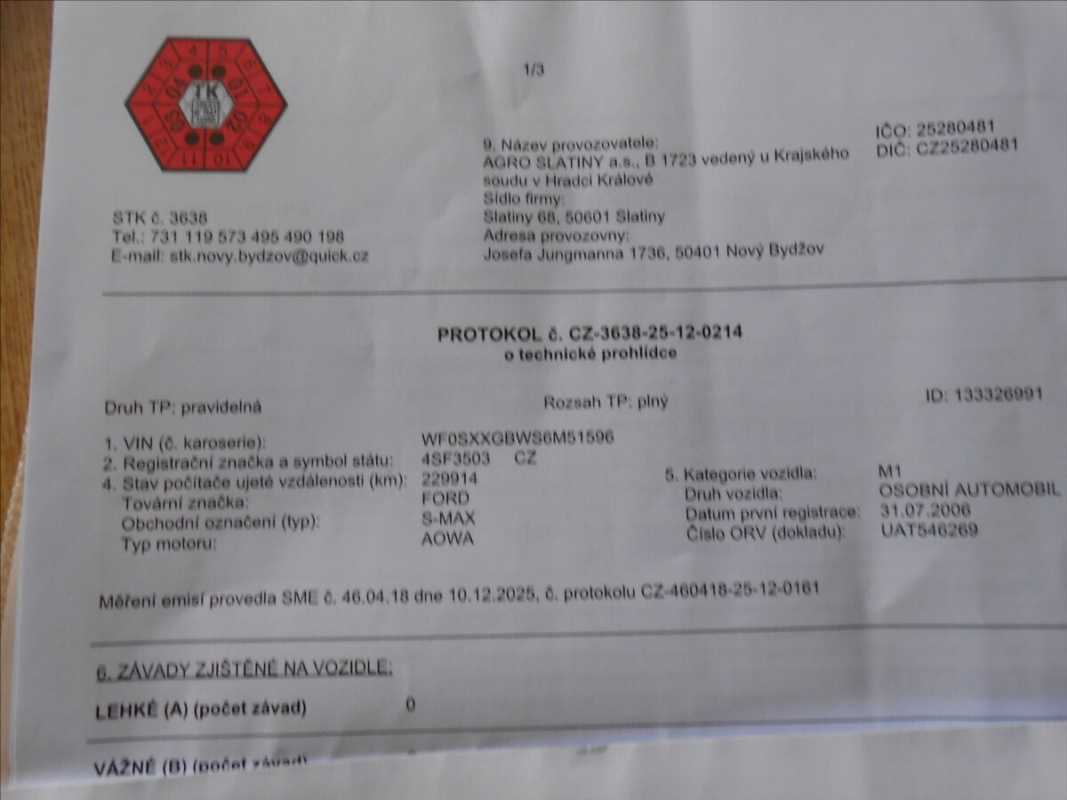 Ford S-MAX Kombi 2,0 l 107 kw