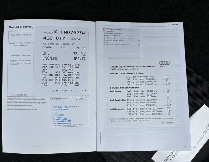 Audi A6 Sedan / Limuzína 3,0 l 160 kw
