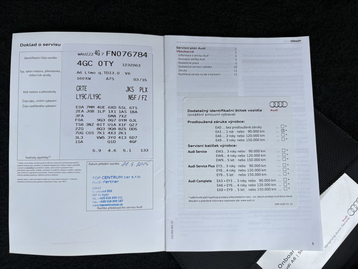 Audi A6 Sedan / Limuzína 3,0 l 160 kw