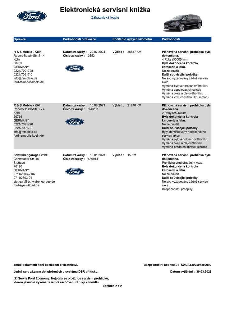Ford S-MAX MPV 2,5 l 140 kw