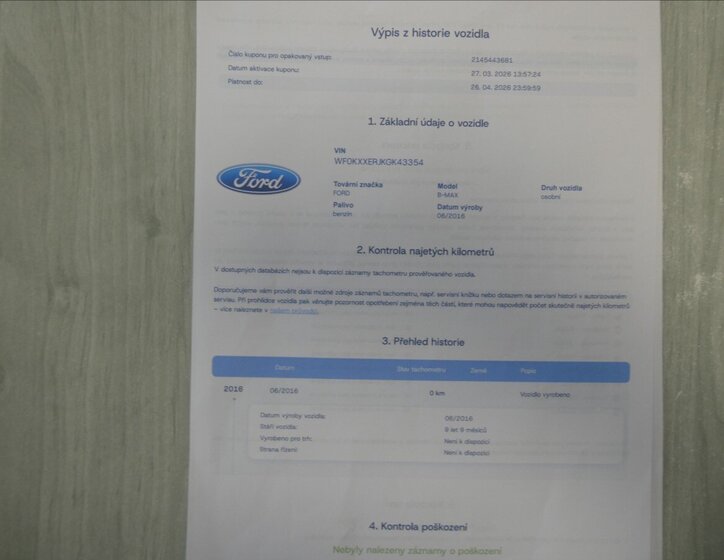 Ford B-MAX MPV 998,0 74 kw