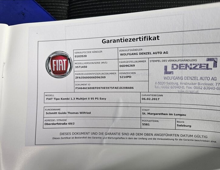 Fiat Tipo Kombi 1,2 l 70 kw