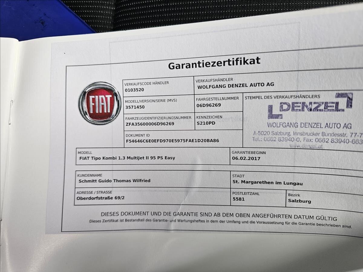 Fiat Tipo Kombi 1,2 l 70 kw