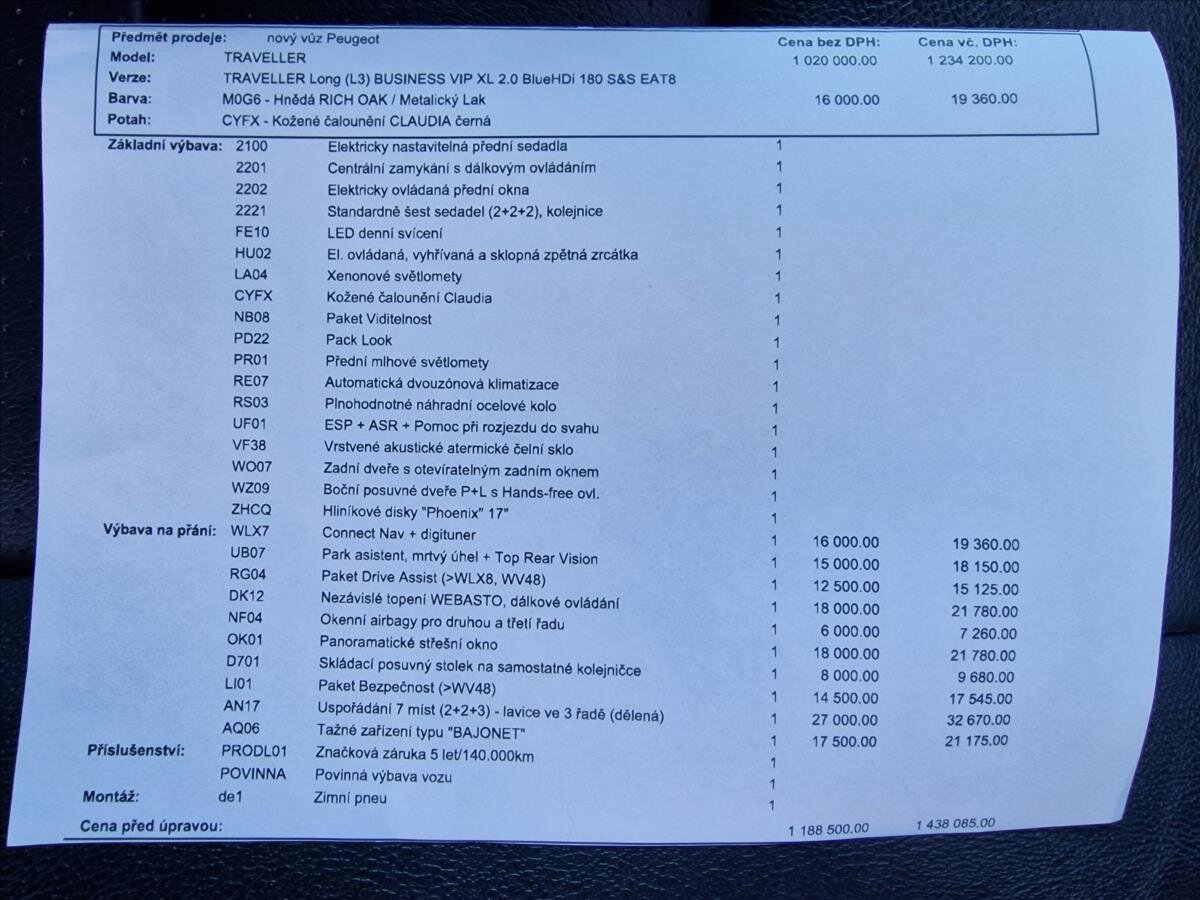 Peugeot Traveller MPV 2,0 l 130 kw