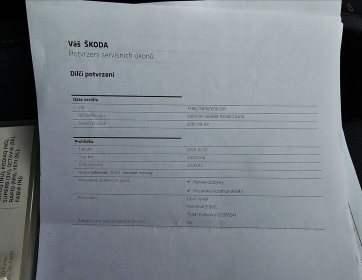 Škoda Superb Kombi 2,0 l 140 kw