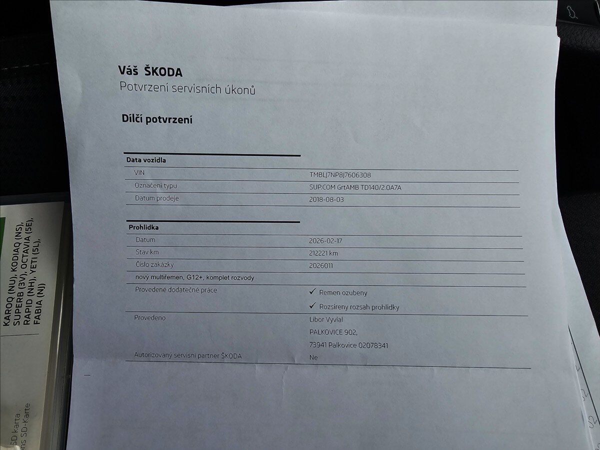 Škoda Superb Kombi 2,0 l 140 kw