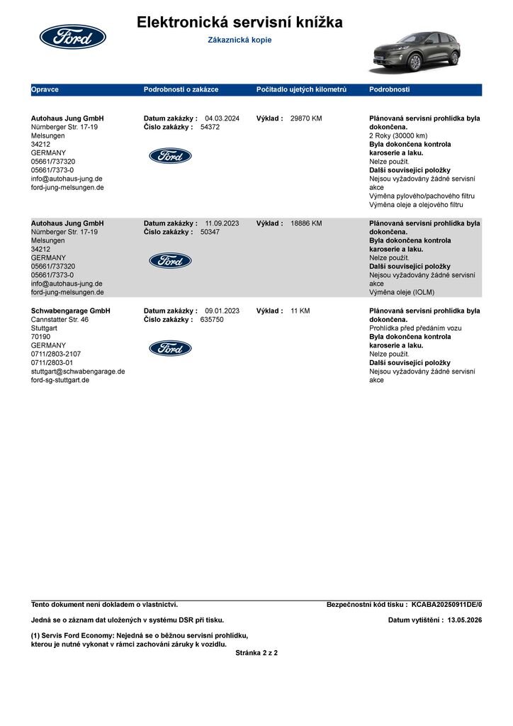 Ford Kuga SUV / Terénní 2,5 l 140 kw