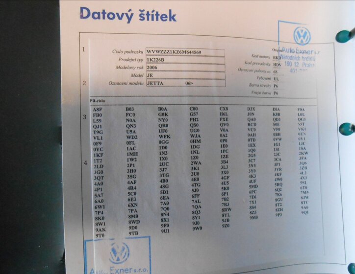 Volkswagen Jetta Sedan / Limuzína 2,0 l 125 kw