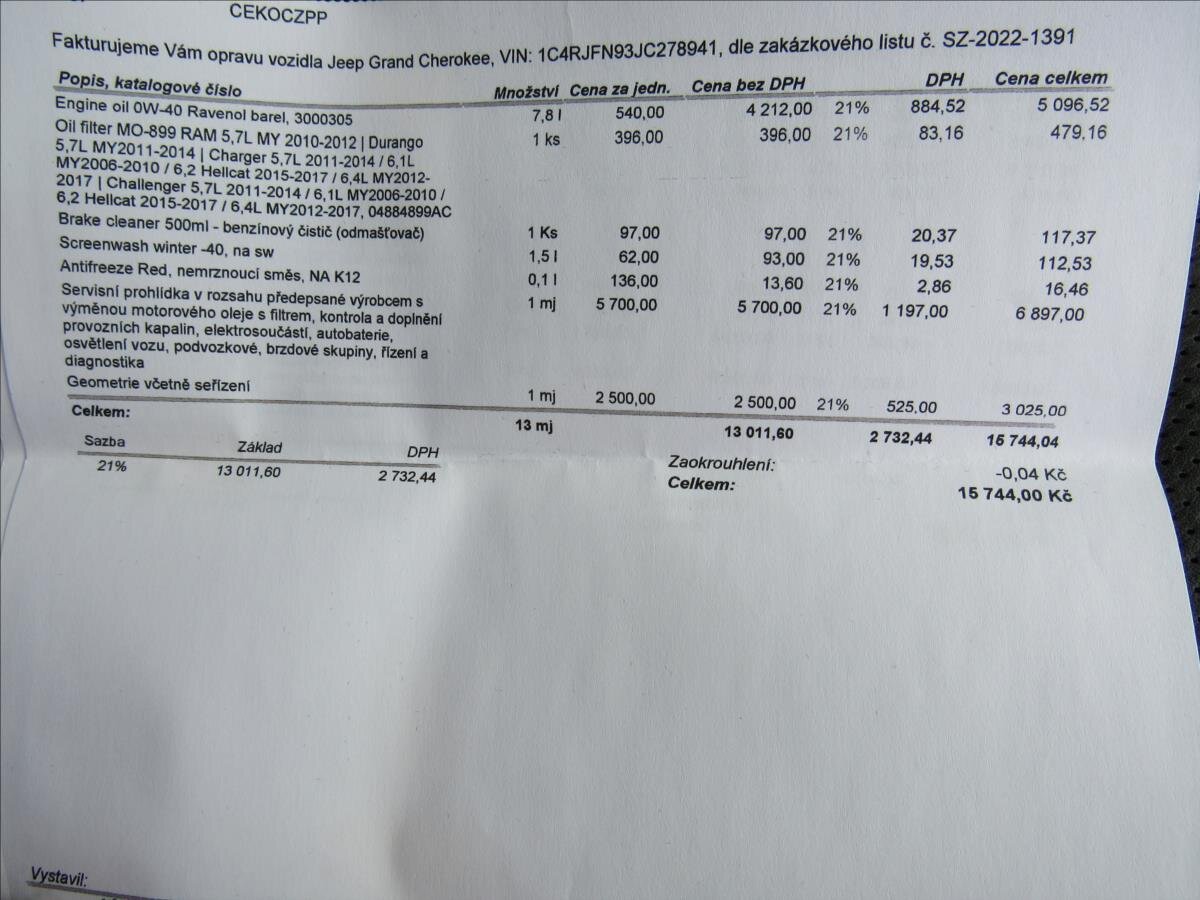 Jeep Grand Cherokee SUV / Terénní 6,2 l 527 kw