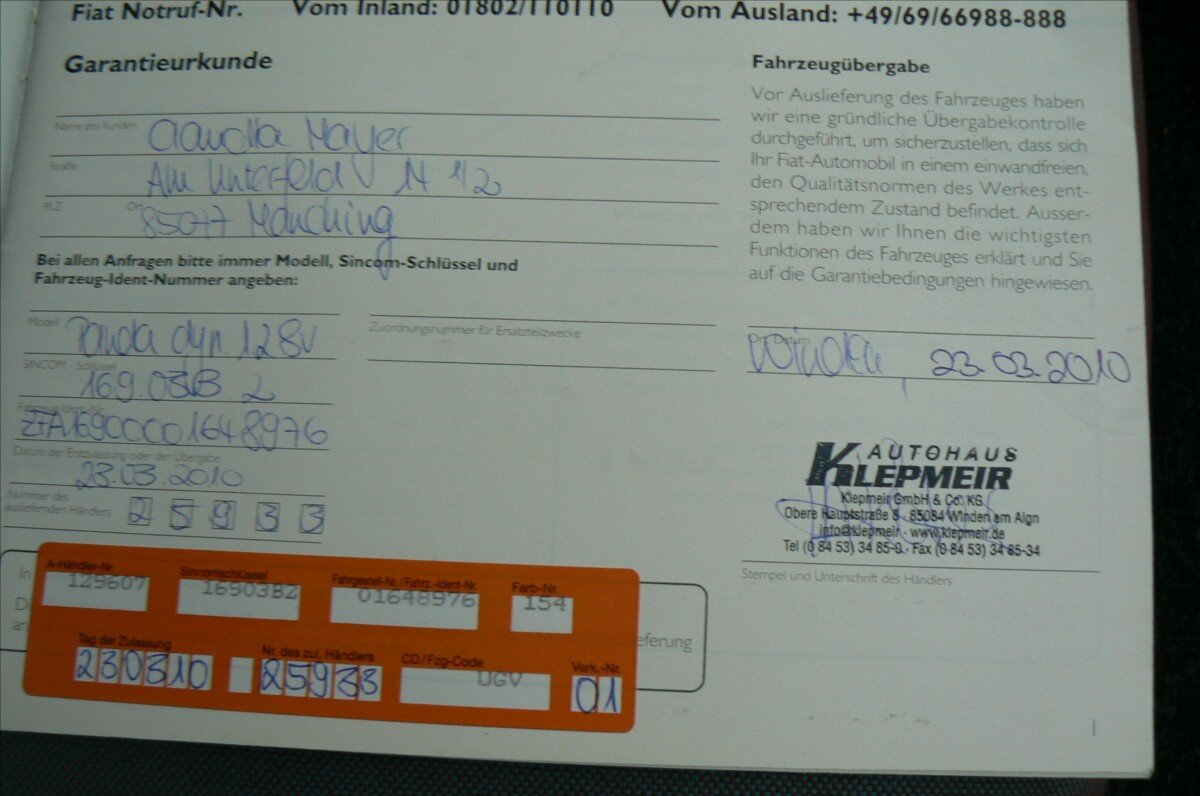 Fiat Panda Hatchback 1,2 l 44 kw