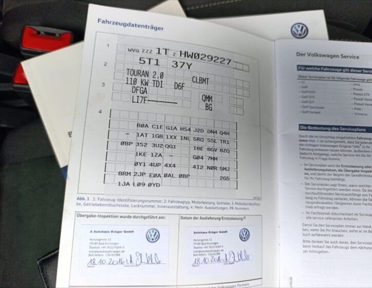 Volkswagen Touran MPV 2,0 l 110 kw