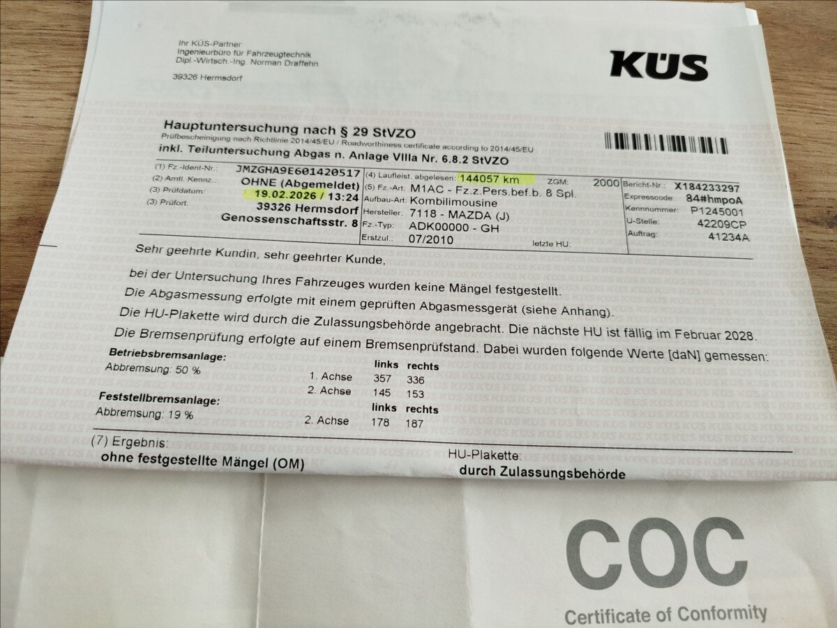 Mazda 6 Kombi 2,0 l 114 kw