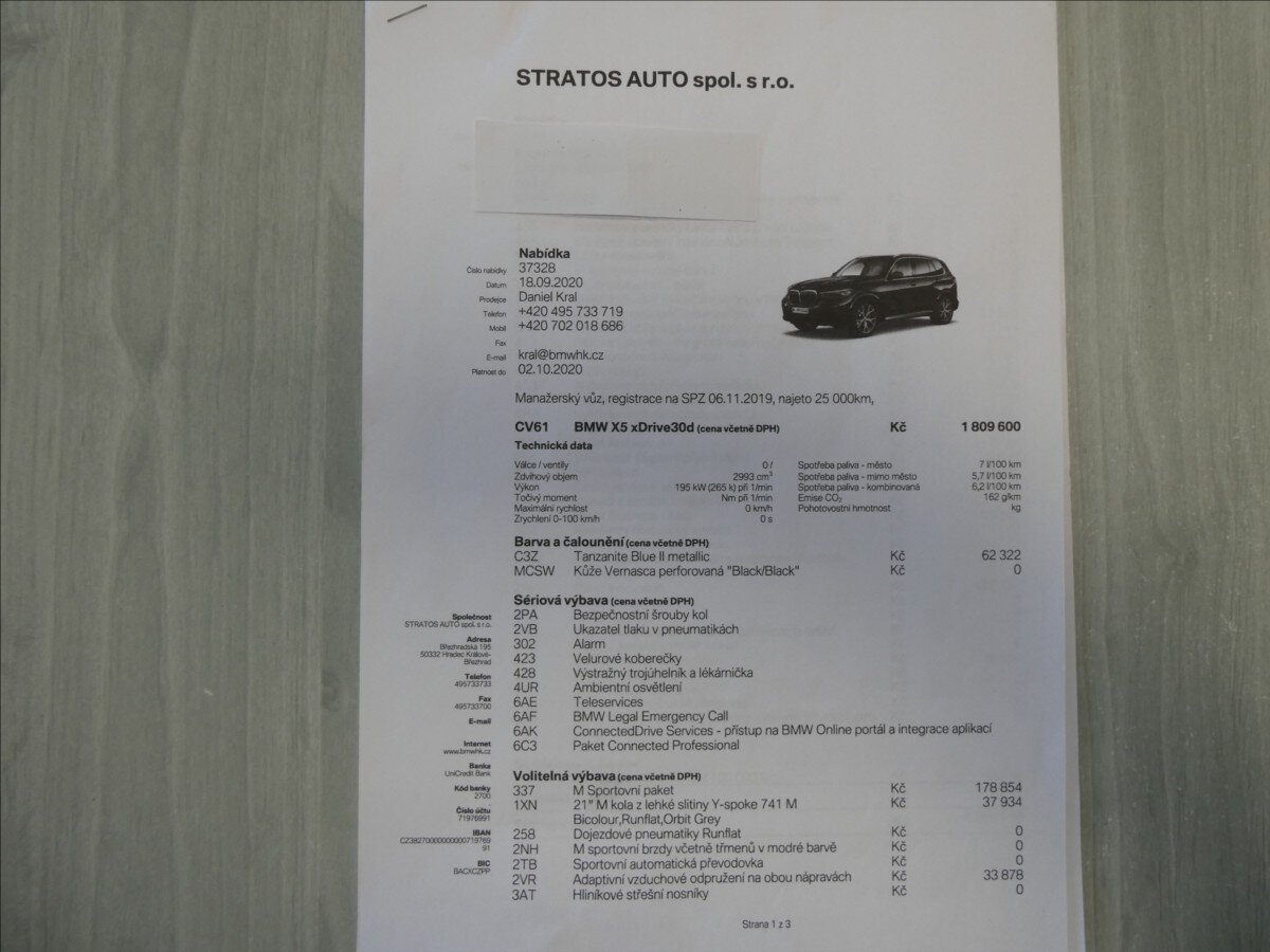 BMW X5 SUV / Terénní 3,0 l 195 kw