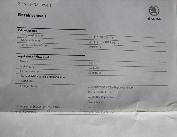 Škoda Octavia Kombi 2,0 l 85 kw