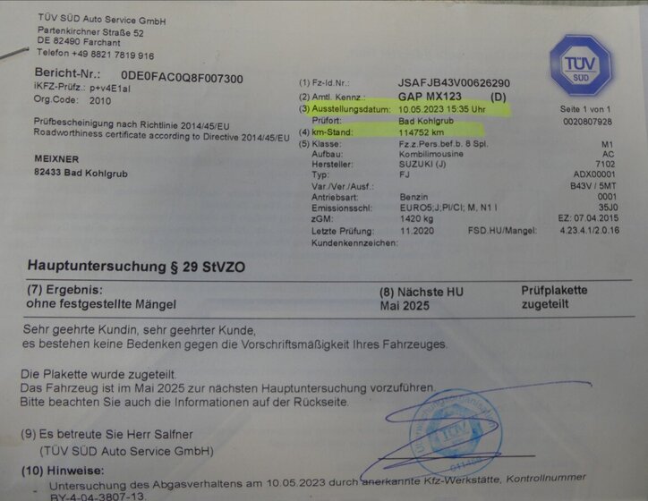 Suzuki Jimny SUV / Terénní 1,3 l 62 kw