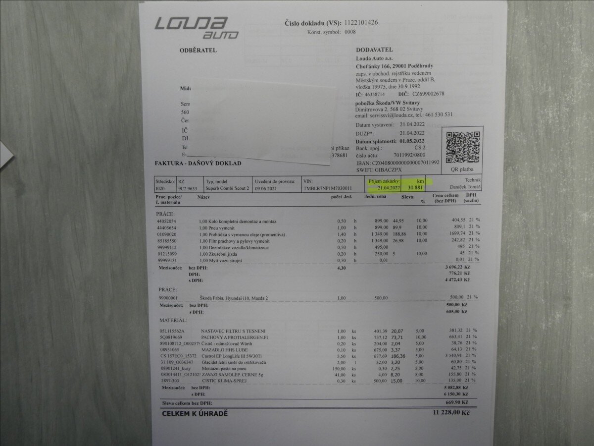 Škoda Superb Kombi 2,0 l 147 kw