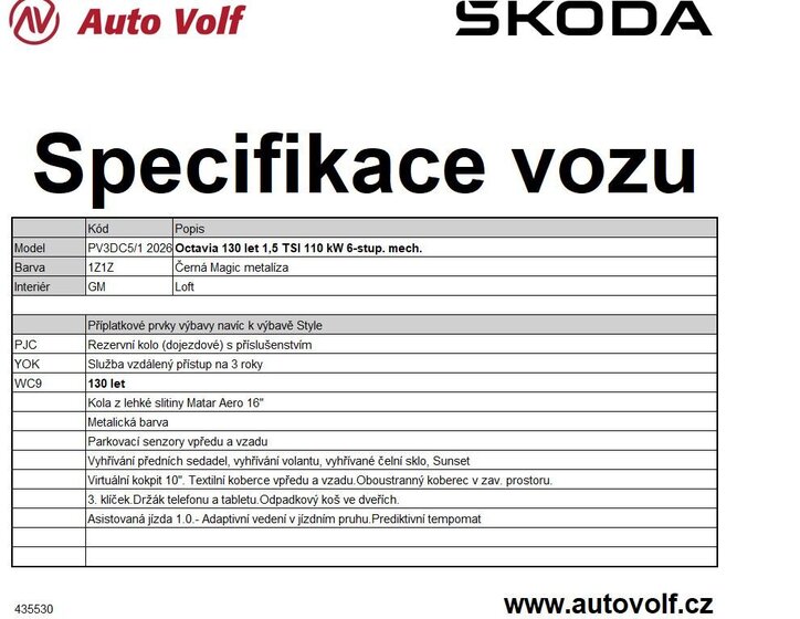 Škoda Octavia Liftback 1,5 l 110 kw