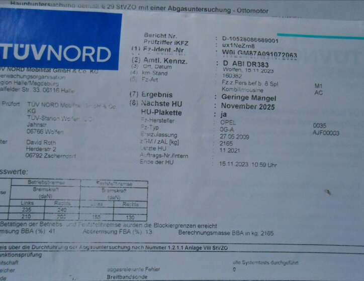 Opel Insignia Kombi 1,6 l 85 kw