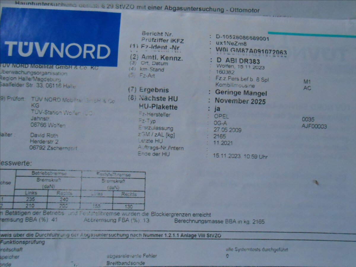 Opel Insignia Kombi 1,6 l 85 kw