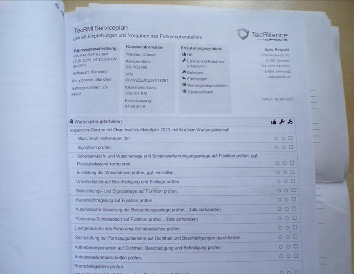 Volkswagen Passat Kombi 1,6 l 88 kw