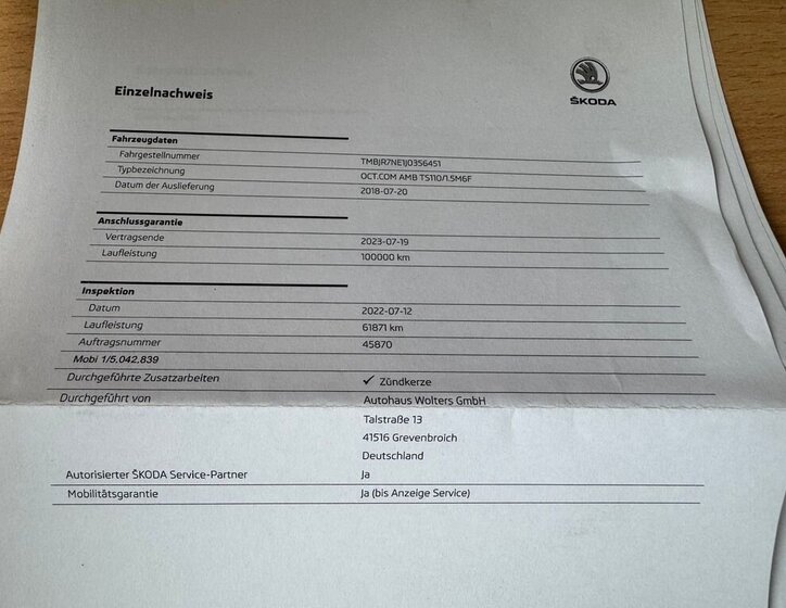 Škoda Octavia Kombi 1,5 l 110 kw