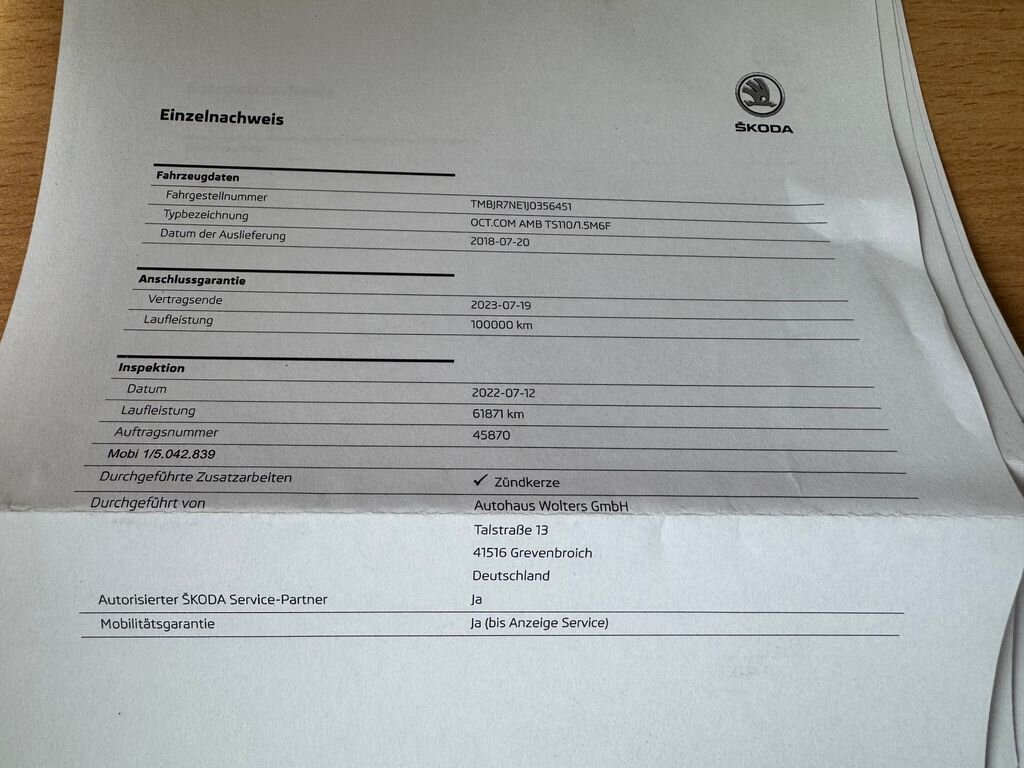 Škoda Octavia Kombi 1,5 l 110 kw