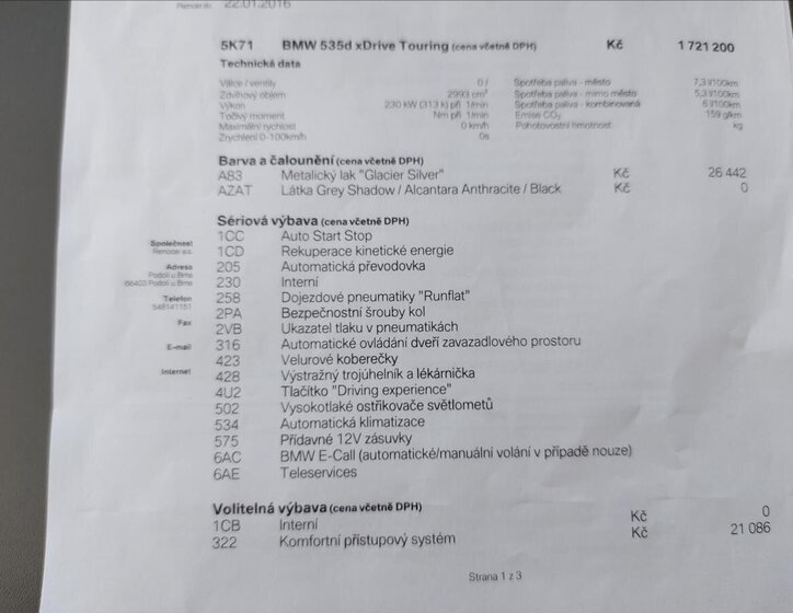 BMW Řada 5 Kombi 3,0 l 230 kw