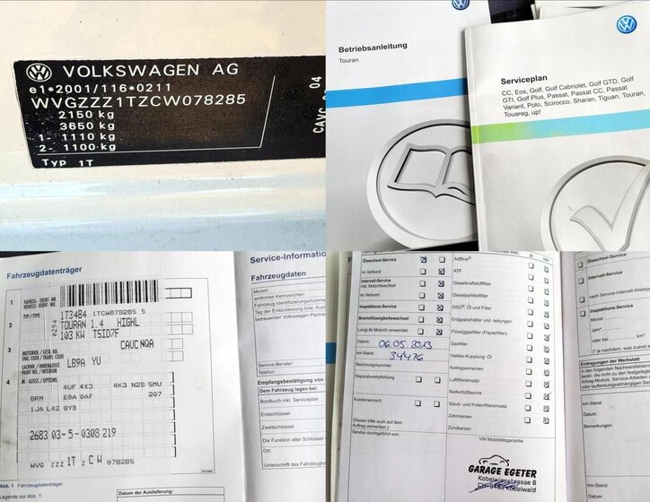 Volkswagen Touran MPV 1,4 l 103 kw