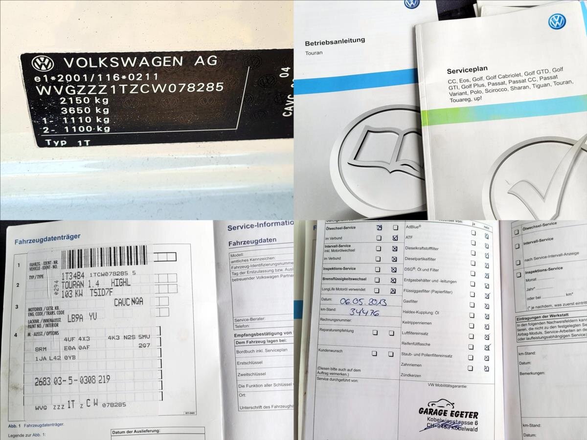 Volkswagen Touran MPV 1,4 l 103 kw