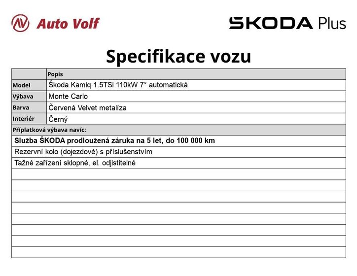 Škoda Kamiq Hatchback 1,0 l 85 kw