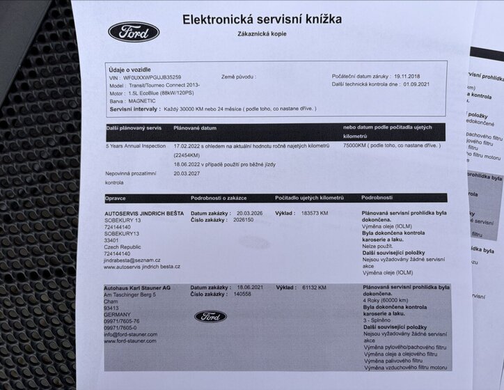 Ford Tourneo Connect Kombi 1,5 l 88 kw