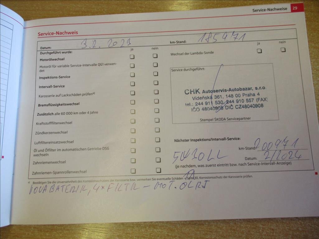 Škoda Superb Kombi 1,6 l 77 kw