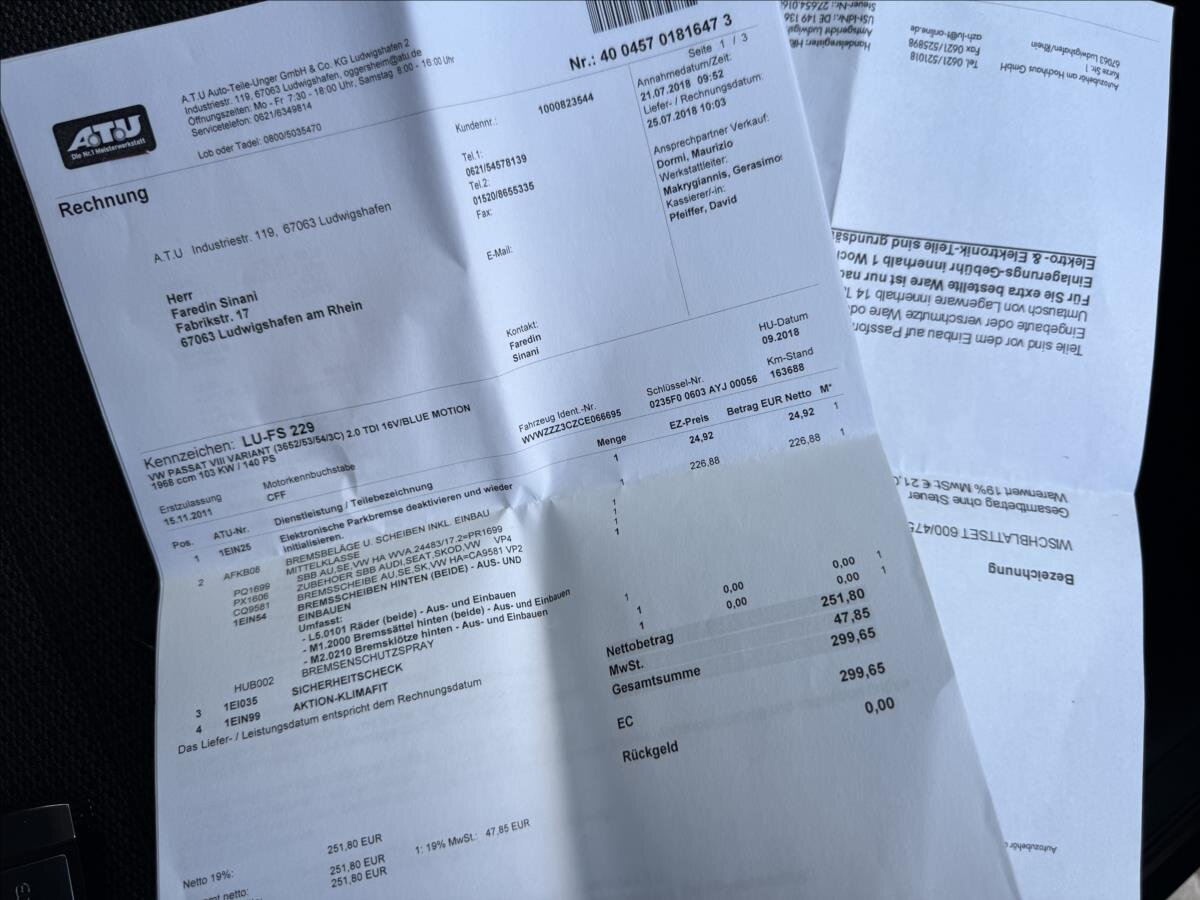 Volkswagen Passat Kombi 2,0 l 103 kw