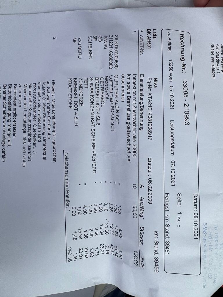 Lada Niva SUV 1,7 l 60 kw
