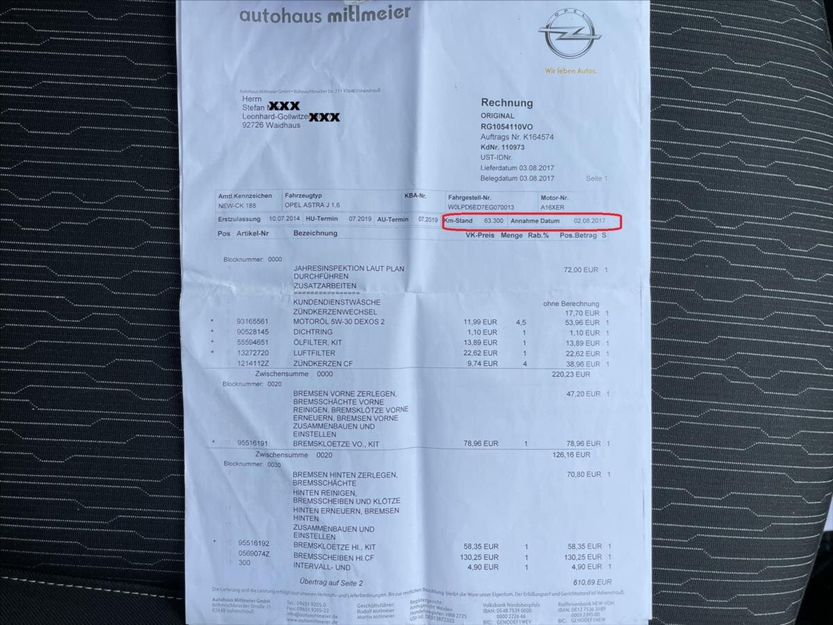 Opel Astra Hatchback 1,6 l 85 kw