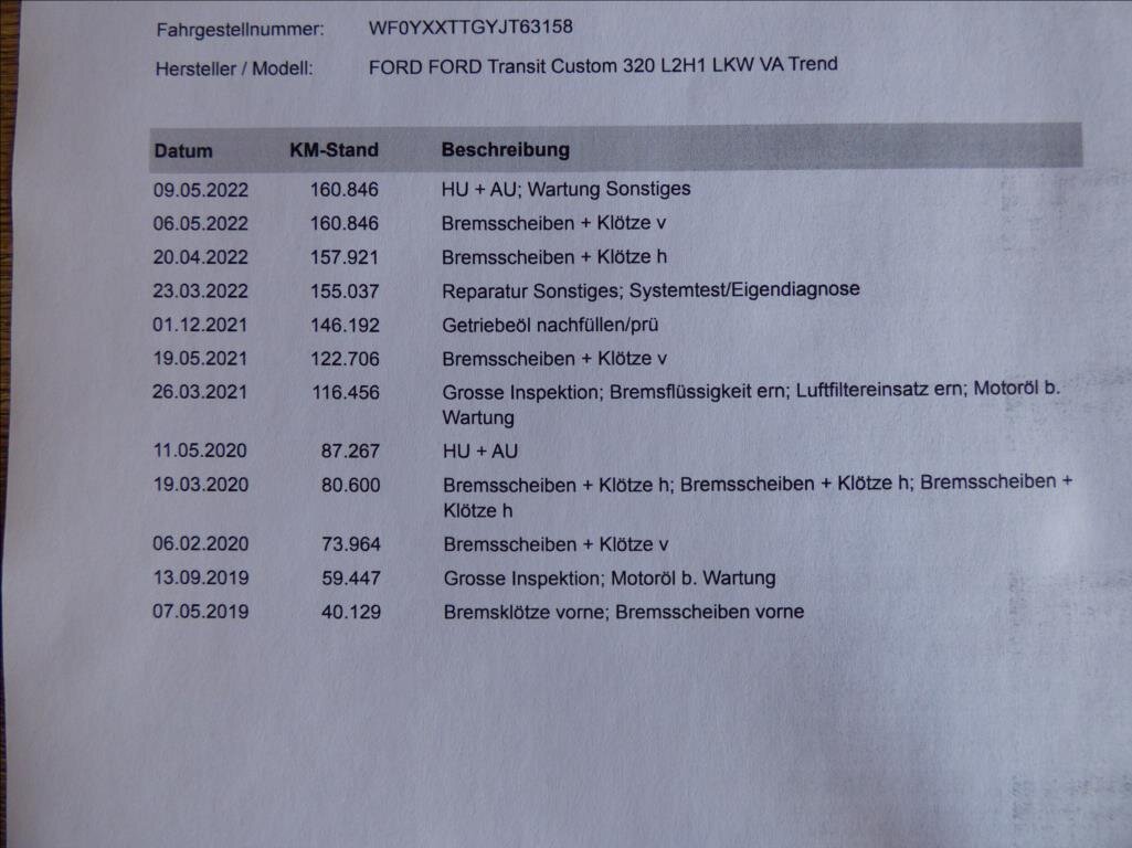 Ford Transit Custom Ostatní 2,0 l 96 kw