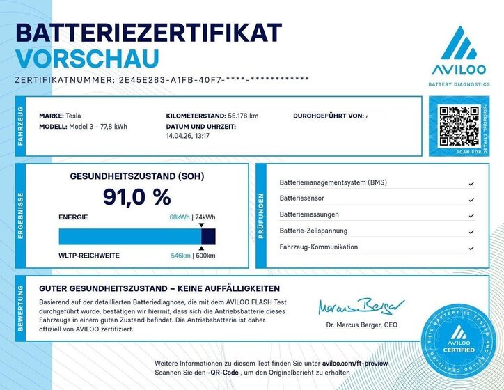 Tesla Model 3 Liftback 0,0 324 kw