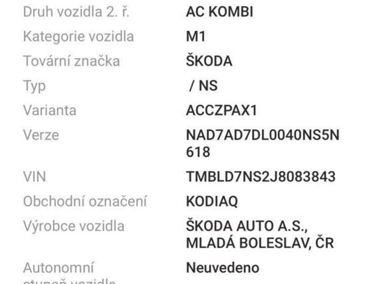 Škoda Kodiaq Kombi 0,0 0