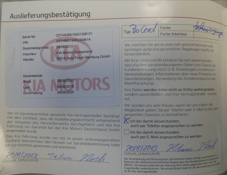 KIA Ceed Hatchback 1,6 l 996 kw