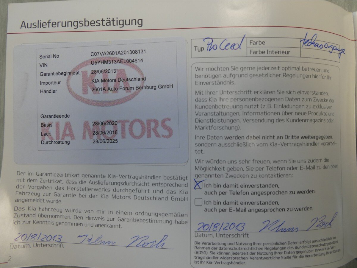 KIA Ceed Hatchback 1,6 l 996 kw