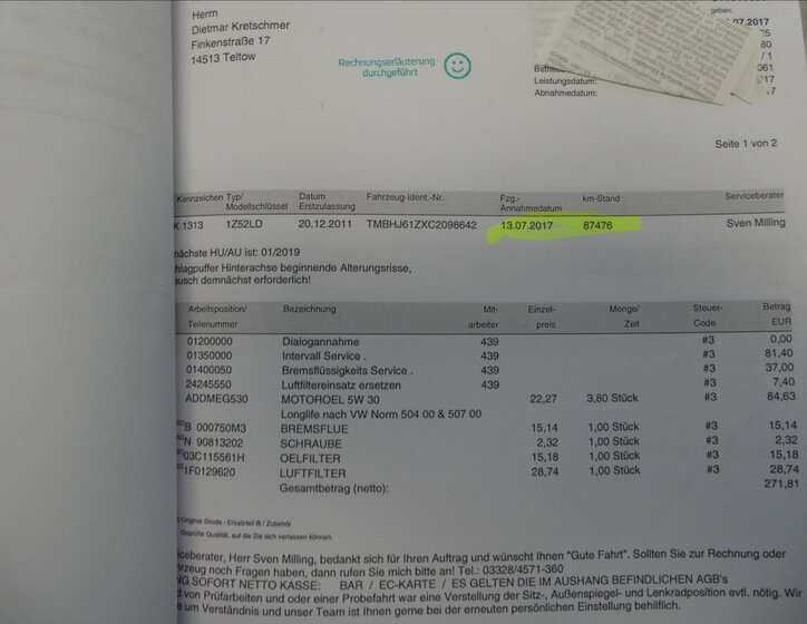 Škoda Octavia Kombi 1,4 l 90 kw