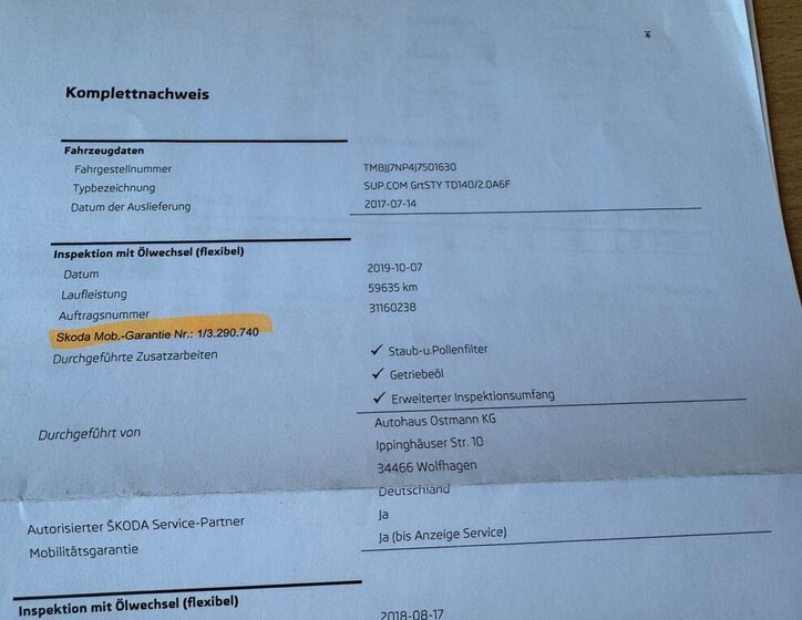 Škoda Superb Kombi 2,0 l 140 kw