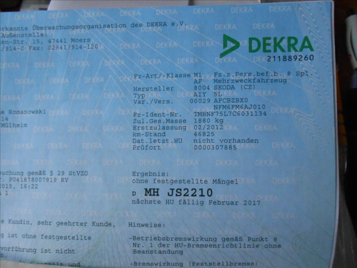 Škoda Yeti Kombi 1,2 l 77 kw