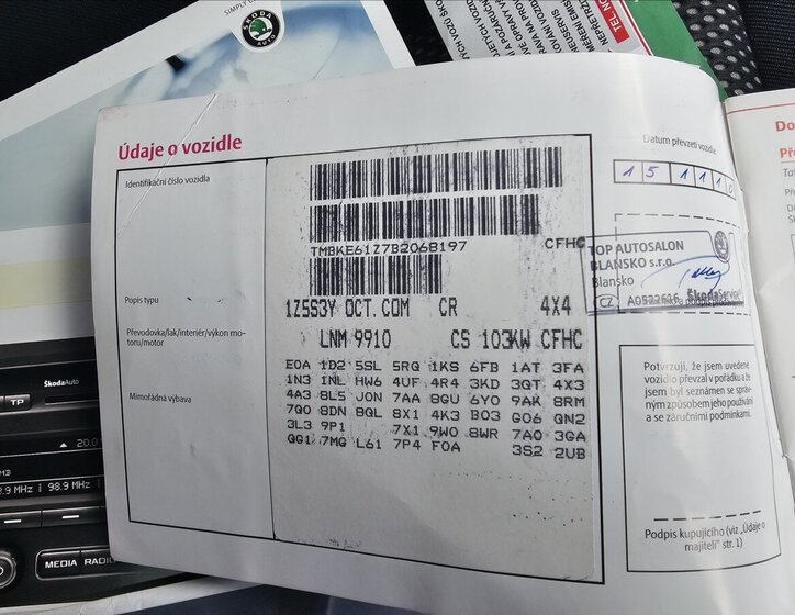 Škoda Octavia Kombi 2,0 l 103 kw