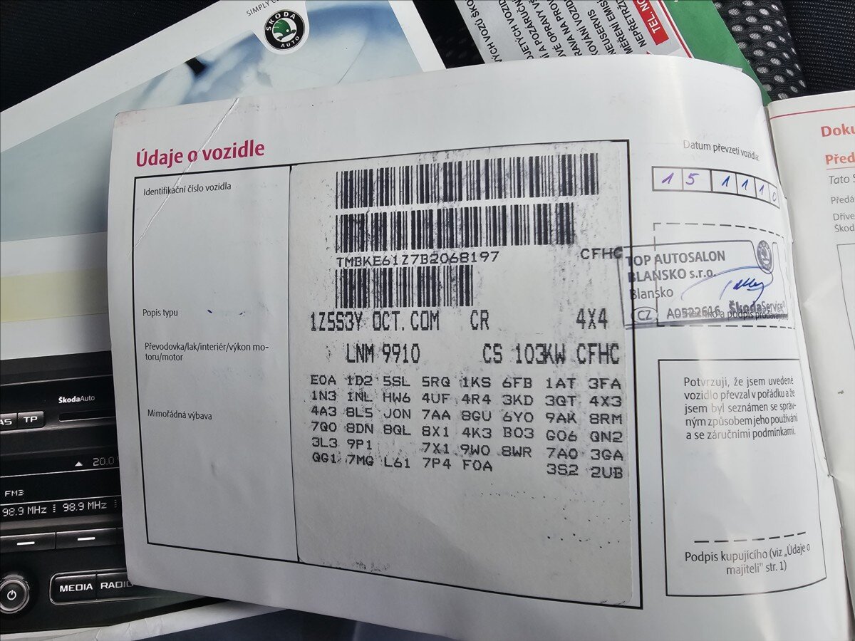 Škoda Octavia Kombi 2,0 l 103 kw