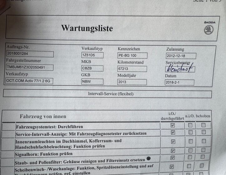 Škoda Octavia Kombi 1,2 l 77 kw