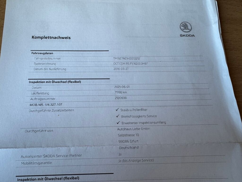 Škoda Octavia Kombi 2,0 l 162 kw