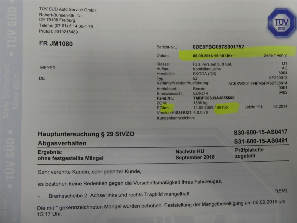 Škoda Fabia Kombi 1,4 l 63 kw