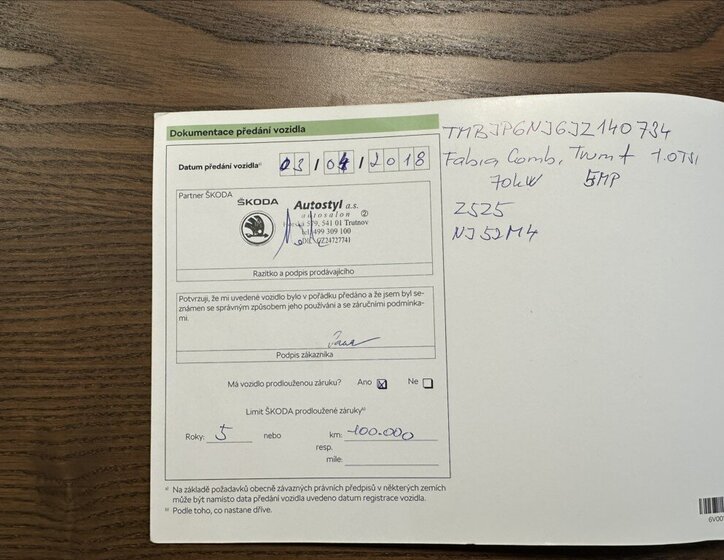 Škoda Fabia Kombi 999,0 70 kw